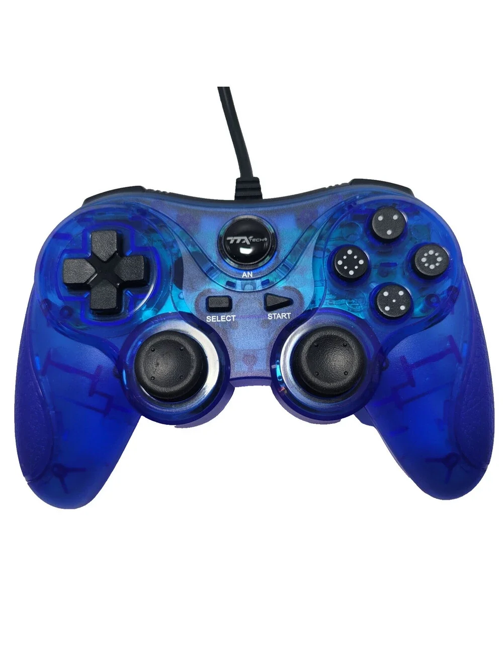 PS One / Playstation 2 / PS1 Analog Wired Controller (PSX/PS2) - Clear Blue